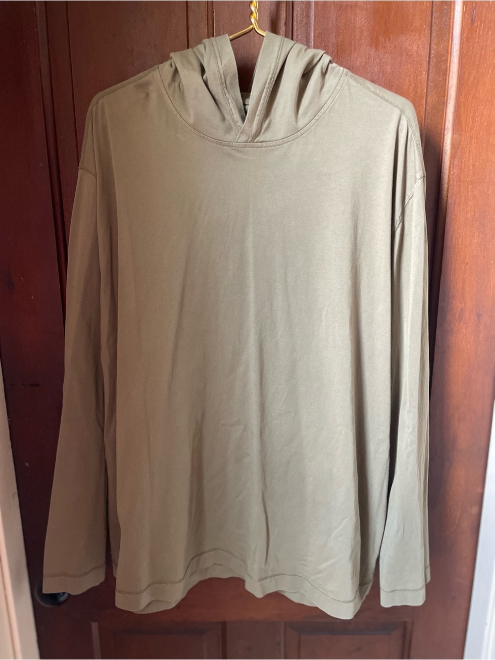 Banana Republic men's XXL long sleeve hooded green shirt